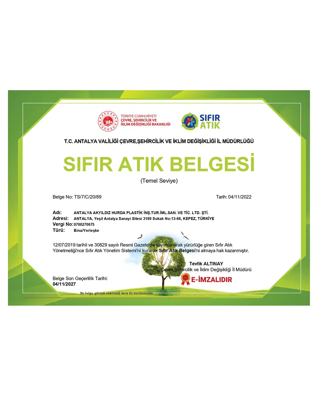 ISO 45001 Sertifikası